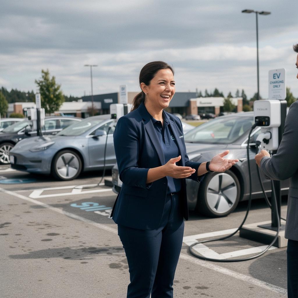 Logo prémiové sítě nabíjecích stanic s informacemi o věrnostním programu.